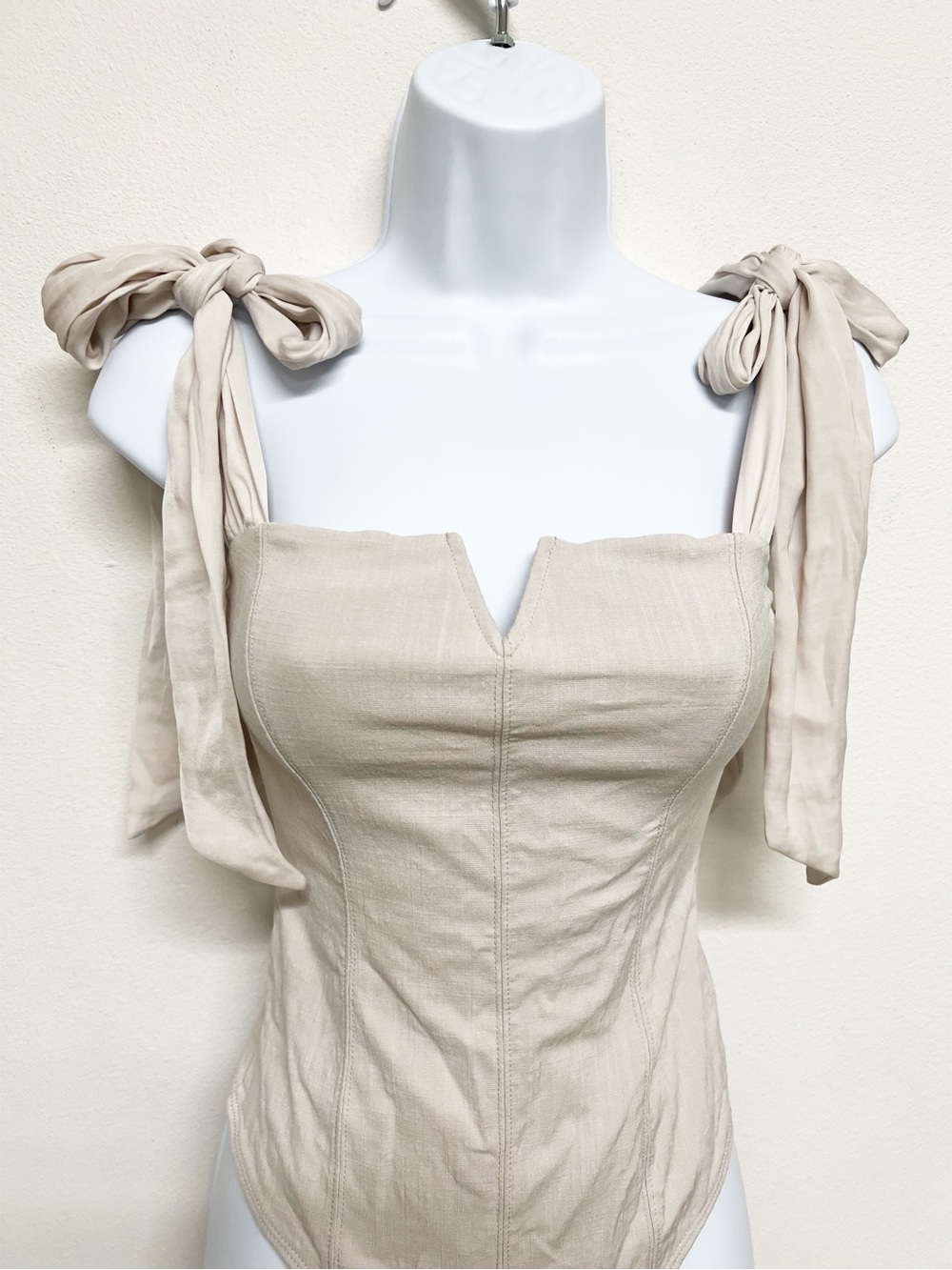 Intimately By Free People Renfaire Corset Inspired Tie Shoulder Lola Body Suit - Picture 3 of 11